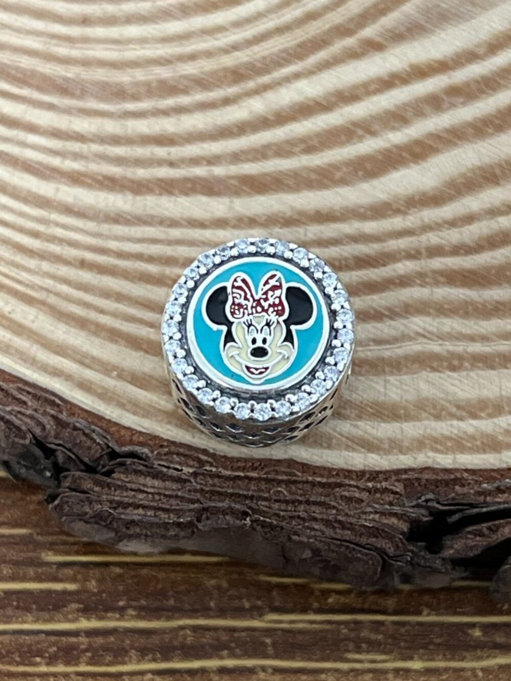 Pandora Steamboat willie Minnie Bead Charm S925 Silver Charm